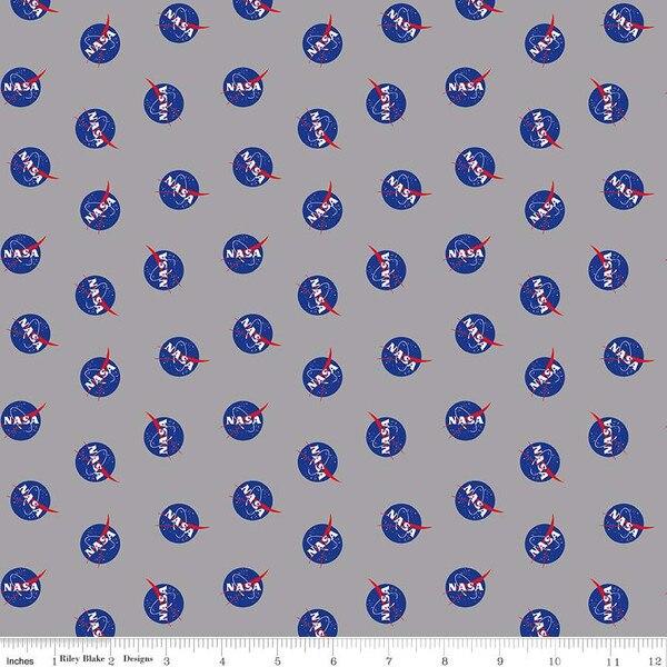 CWH Outer Space By NASA Logo Toss - C15484-GRAY Gray - Cotton Fabric