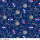 CWH Outer Space By NASA Moon Boots - C15481-NAVY Navy - Cotton Fabric