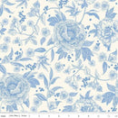 CWH Penelope Floral Cream 108" - WB16648-CREAM - Cotton Wide Back Fabric