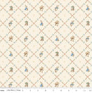CWH Peter Rabbit & Benjamin Bunny Lattice - C17254-CREAM - Cotton Fabric