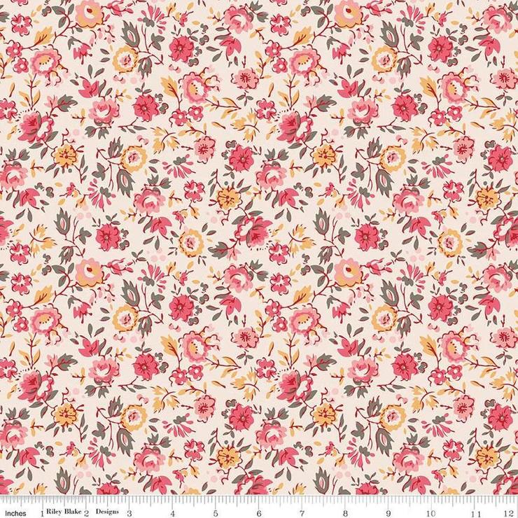 CWH Piece & Plenty - C15871-CORAL - Cotton Fabric