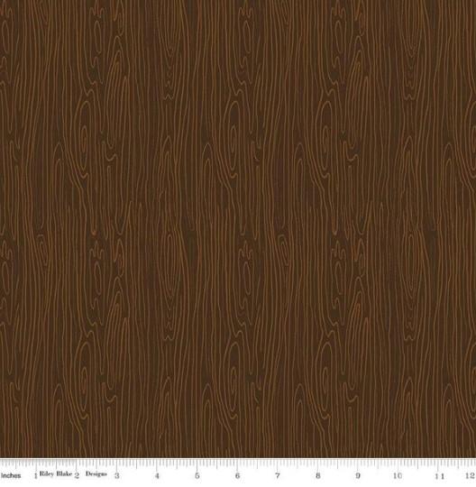 CWH Pine Grove Woodgrain - C15937-BROWN - Cotton Fabric