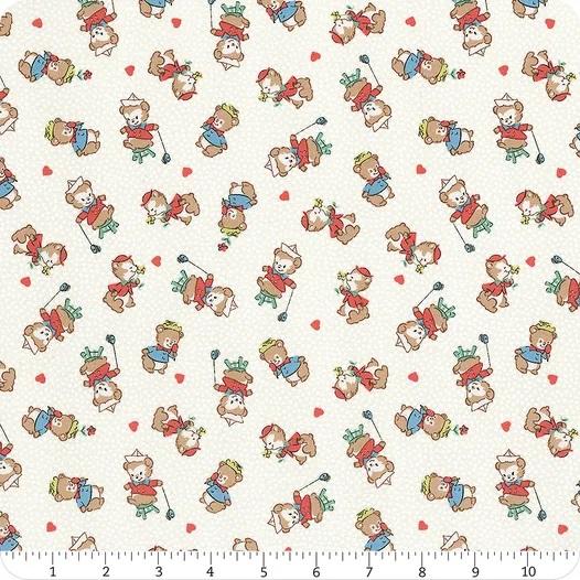 CWH Playtime 30's Bears - C15150-CLOUD - Cotton Fabric