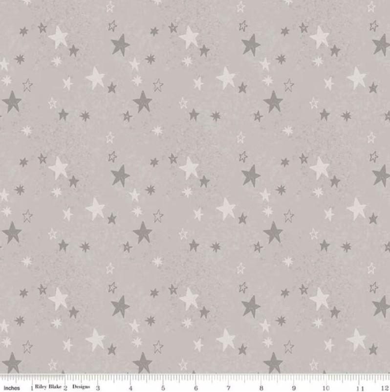 CWH Safari Stargazing Flannel Boy Stars - F15311-GRAY - Cotton Flannel Fabric