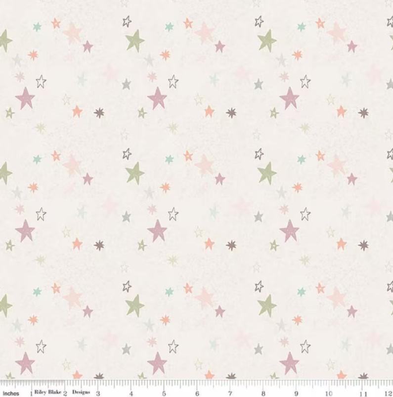 CWH Safari Stargazing Flannel Girl Stars - F15314-MULTI - Cotton Flannel Fabric
