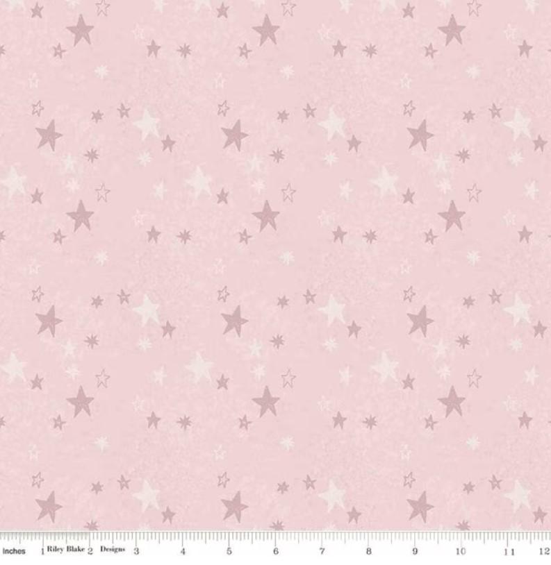 CWH Safari Stargazing Flannel Girl Stars - F15314-PINK - Cotton Flannel Fabric
