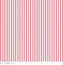 CWH Seasonal Basics Ticking Stripe - C775-RED - Cotton Fabric
