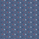 CWH Stars And Stripes Forever Shooting Stars - C15712-BLUE - Cotton Fabric