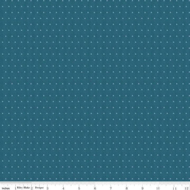 CWH Stitcher's Flannel Dots - F15550-BLUE - Cotton Flannel Fabric