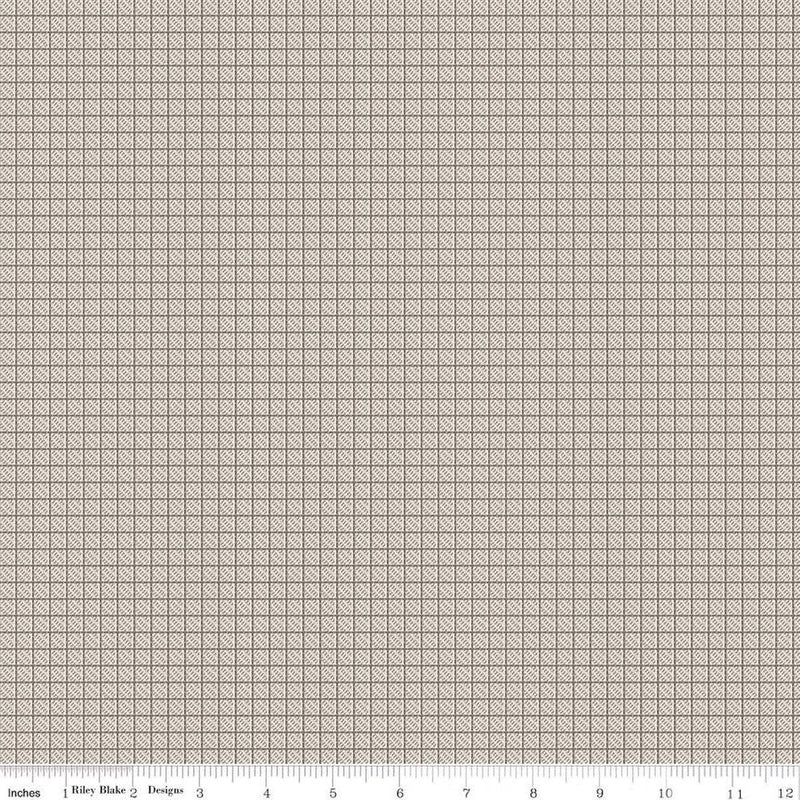 CWH Stitcher's Flannel Gridlock - F15556-GRAY - Cotton Flannel Fabric