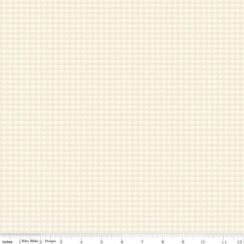 CWH Stitcher's Flannel Houndstooth - F15555-CREAM - Cotton Flannel Fabric