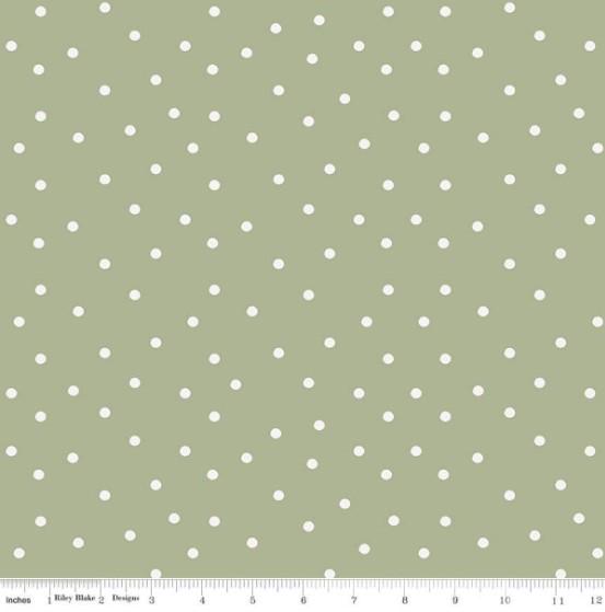 CWH Sunflower Whispers Dots - C16673-GREEN - Cotton Fabric