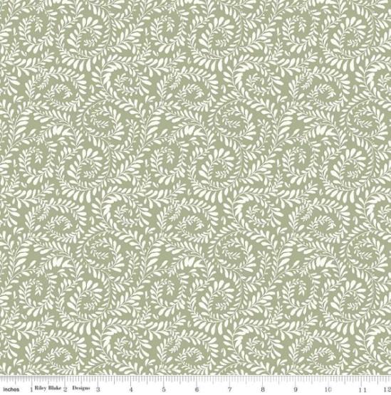 CWH Sunflower Whispers Ferns - C16672-GREEN - Cotton Fabric