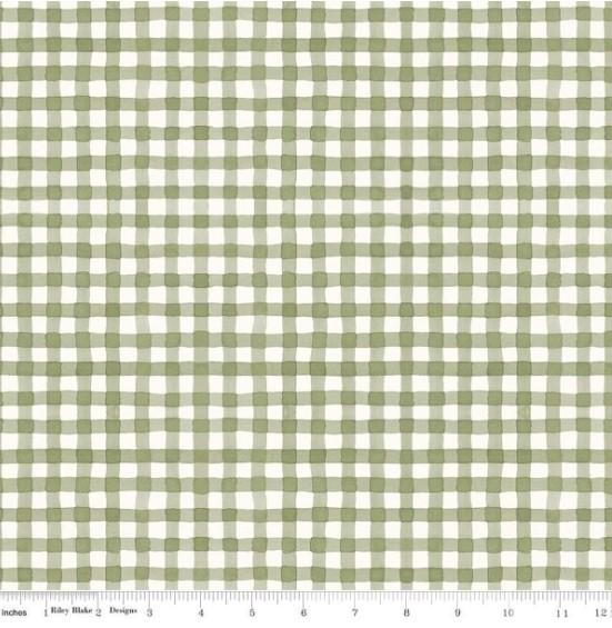 CWH Sunflower Whispers Gingham - C16674-GREEN - Cotton Fabric