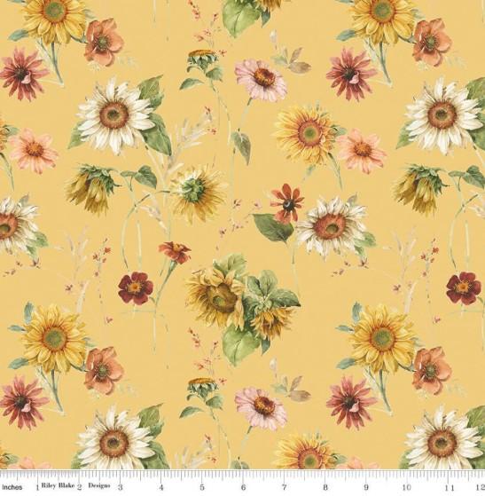 CWH Sunflower Whispers Sunflowers - CD16670-YELLOW - Cotton Fabric