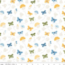 CWH Sunshine &  Dandelions Butterflies - C17922-CLOUD - Cotton Fabric