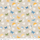 CWH Sunshine &  Dandelions Butterflies - C17922-SAND - Cotton Fabric