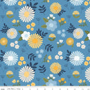 CWH Sunshine &  Dandelions Main - C17920-BLUE - Cotton Fabric