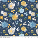 CWH Sunshine &  Dandelions Main - C17920-NAVY - Cotton Fabric