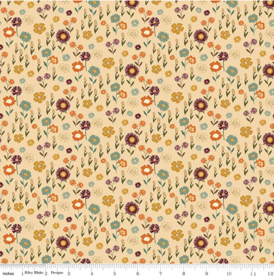 CWH The Awe Of Autumn Floral - C16194-LATTE - Cotton Fabric