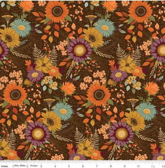 CWH The Awe Of Autumn Main - C16190-BROWN - Cotton Fabric