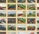 CWH Thomas & Friends 80th Anniversary Art Grid - CD17016-FLAX - Cotton Fabric