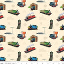 CWH Thomas & Friends 80th Anniversary Main - CD17010-CREAM - Cotton Fabric