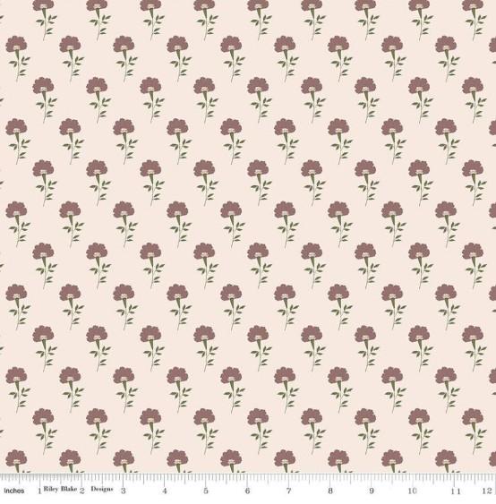 CWH Threads Of Grace Flora - C16821-LATTE - Cotton Fabric