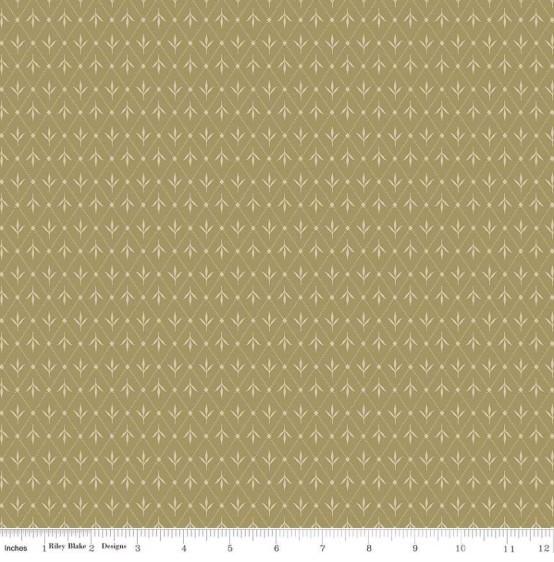 CWH Threads Of Grace Snow Ivy - C16824-LEMONGRASS - Cotton Fabric