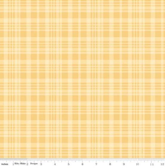 CWH Winnie The Pooh Plaid - C17005-YELLOW - Cotton Fabric