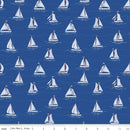 CWH Yacht Club Sailboats - C15922-BLUE - Cotton Fabric