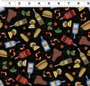 CWRK Backyard BBQ - Y4417-3 Black - Cotton Fabric