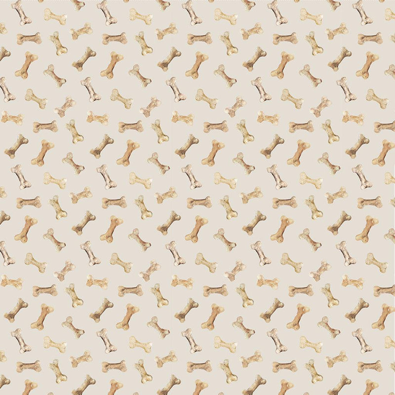 CWRK Best Friends Digital Bones - Y4285-61 Light Taupe - Cotton Fabric