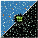 CWRK Blast Off! Glow in the Dark Stars - Y4390-90 Blue - Cotton Fabric