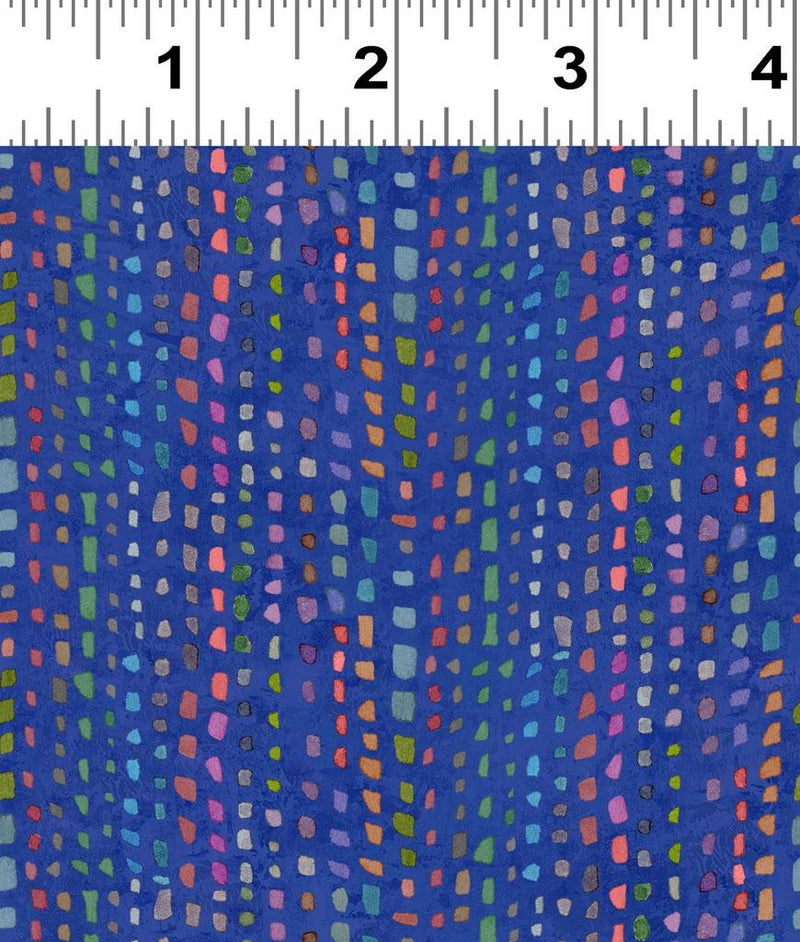 CWRK Coral Reef Digital Broken Stripe - Y4383-31 Royal Blue - Cotton Fabric
