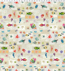 CWRK Coral Reef Digital Patchwork - Y4377-12 Khaki - Cotton Fabric