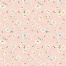 CWRK Daisy Field Digital Daisies & Bees - Y4395-38 Light Coral - Cotton Fabric
