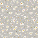 CWRK Daisy Field Digital Daisies & Bees - Y4395-6 Gray - Cotton Fabric