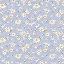 CWRK Daisy Field Digital Daisies & Bees - Y4395-87 Light Denim - Cotton Fabric