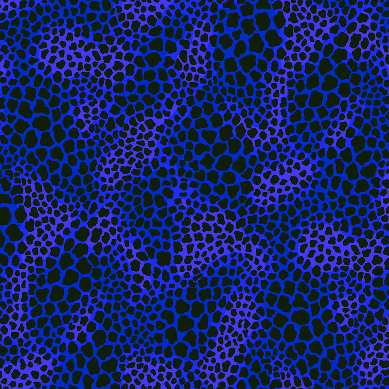 CWRK Earth Song Leopard Spots - Y4025-31 Royal Blue - Cotton Fabric