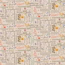 CWRK Enjoy the Little Things Digital Words - Y4064-12 Khaki - Cotton Fabric