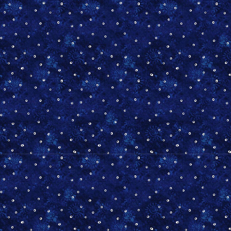CWRK Fantasticats Digital Hollow Dots - Y4347-92 Dark Royal Blue - Cotton Fabric