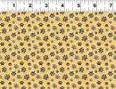 CWRK Homebodies Digital Paw Prints - Y4670-68 Gold - Cotton Fabric