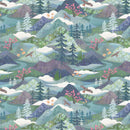 CWRK Serenity Digital Mountains - Y4313-90 Blue - Cotton Fabric