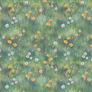 CWRK Serenity Digital Wildflowers - Y4315-21 Green - Cotton Fabric
