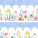 CWRK Spring Cheer Digital Pictorial Stripe - Y4688-87 Light Denim - Cotton Fabric