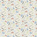 CWRK Tee Time! Words - Y4783-2 Light Cream - Cotton Fabric
