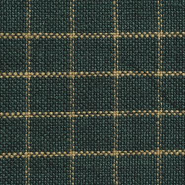 DRN Homespun Green/Tea dye Small Window Pane H403  - Cotton Fabric