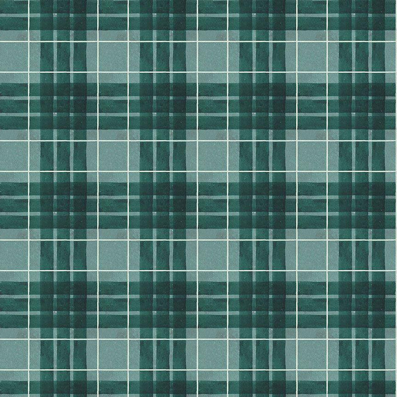 DS Baby, It's Cold Outside Tartan - DCJ3150-SPRUCE - Cotton Fabric