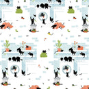 DS Cats In The Laundry Rinse Repeat - DLW3264-WHITE - Cotton Fabric